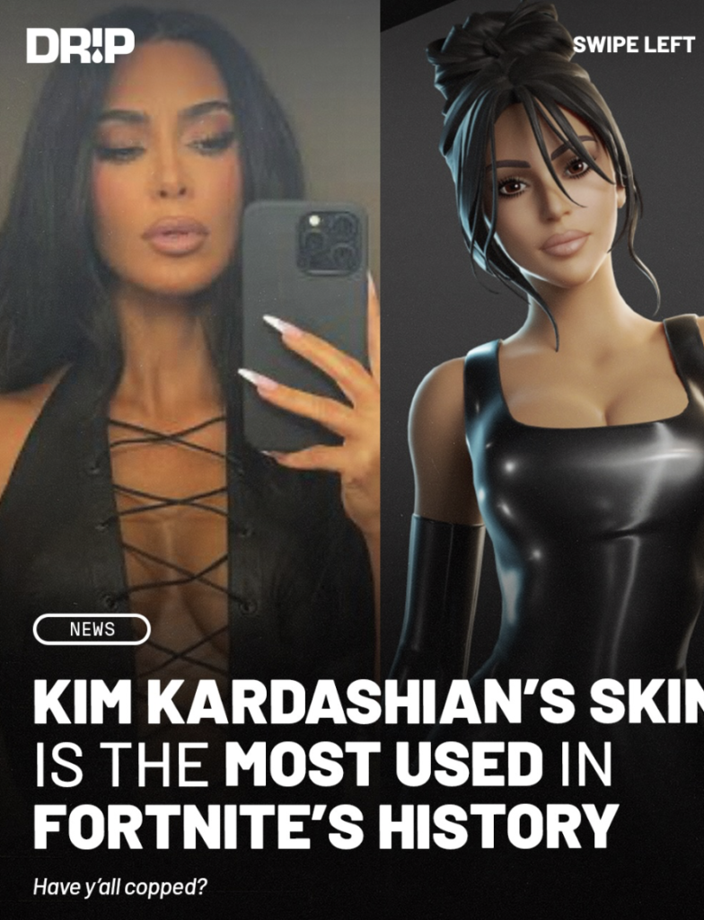 El skin de Kim Kardashian de Fornite